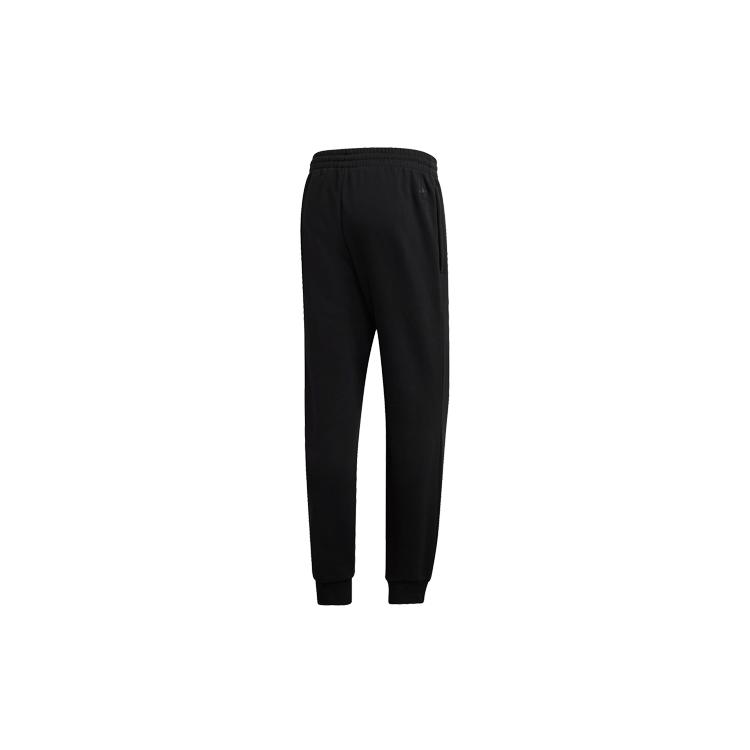 Adidas Originals Knitted Sweatpants Men's Black Moderate Straight Fit Pants GE0806