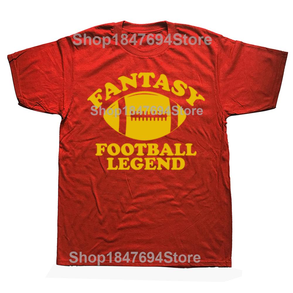 Funny Fantasy Football Legend Graphic 100% Cotton T-shirts Men Women's Fashion Casual Tshirt Dad Oversized Streetwear T Shirt