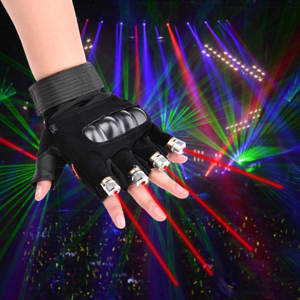 Laser Dance Gloves Red Green Beam Stage Props LED Palm Light Nightclub Performance Cool Lighting Accessory