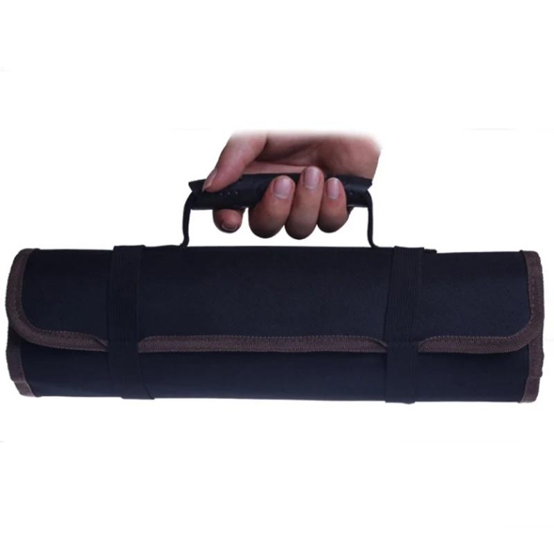 Multifunctional Oxford Canvas Chisel Roll Rolling Repairing Tool Utility Bag Practical with Carrying Handles Bag(without Tools)