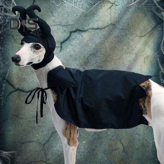Pet Costume Set Dog Halloween Witch Clothes Cat Cloak Funny Dog Wizard Outfit Mantle Apparel Cosplay Dress for Halloween Party Christmas