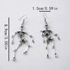1Pair Halloween Vintage Skeleton Dangle Earrings For Women Girls Creative Unique Earrings Party Jewelry Accessories Gifts