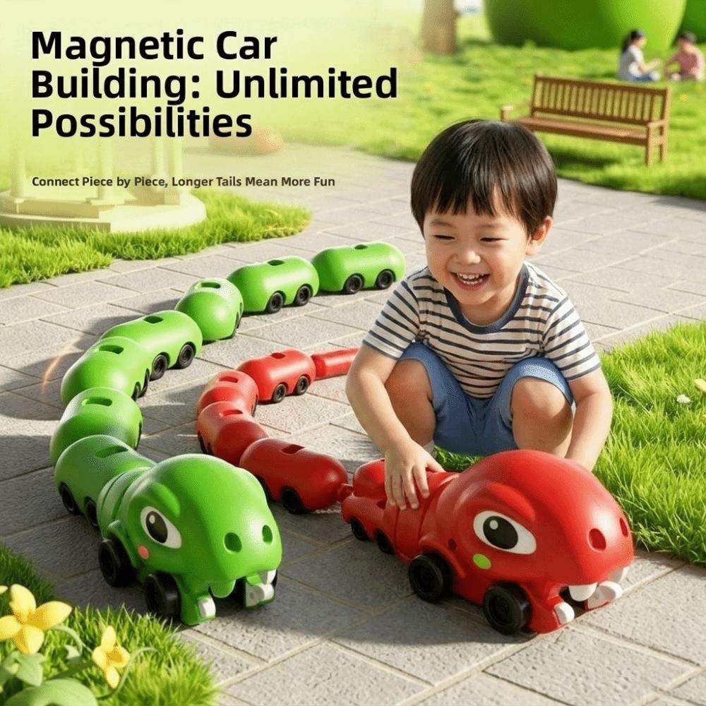 Remote Control Battle Interactive Toy Magnetic Remote Control Toy Car Greedy Snake Car  Indoor Use