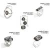 Ingemark 7 Styles Goth Crystal Open Ring for Women 2026 New Trend Geometric Adjustable Knuckle Rings New Year Party Jewelry Gift