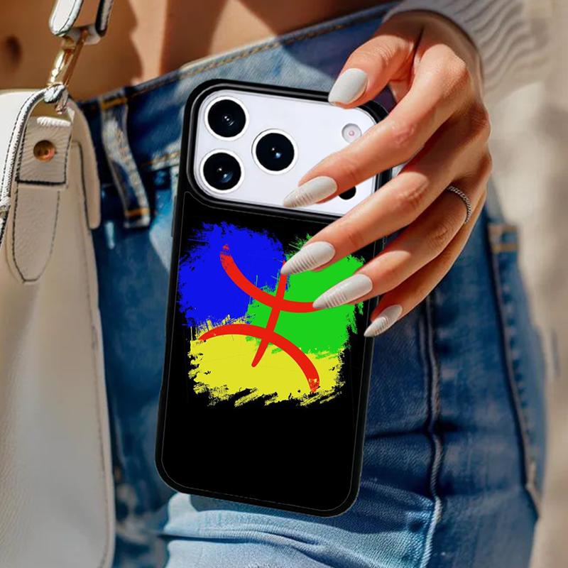 Amazigh Berber Flag Phone Case For iPhone 17 Air 14 15 13 12 Max Cover For Apple 14 15 16 16e 11 Pro Max Plus Coque