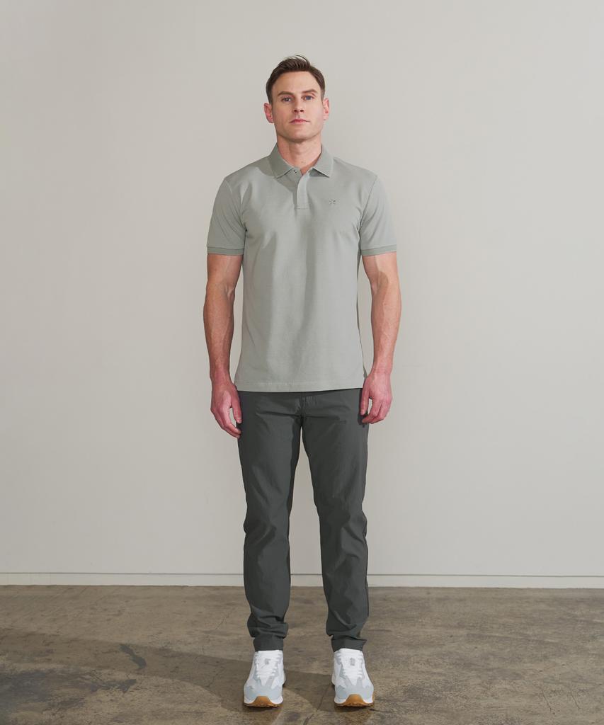PANICALE Charcoal Embroidery Point Chino Pants