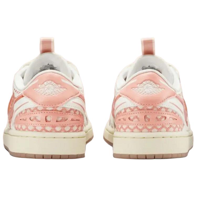 New Jordan Air Jordan 1 Abrasion Resistant Low Top Vintage Basketball Shoes Women's Pink White HQ2186-180