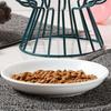 Cat Bowl, Ceramic Pet Bowls, Tilted Raised Stand , Dish Feeder, Perfect for Puppy Cats and Small