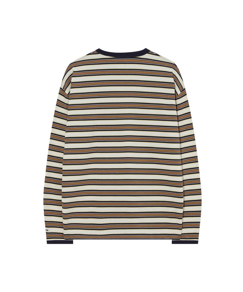 Covernat Multi-Stripe Long Sleeve Beige