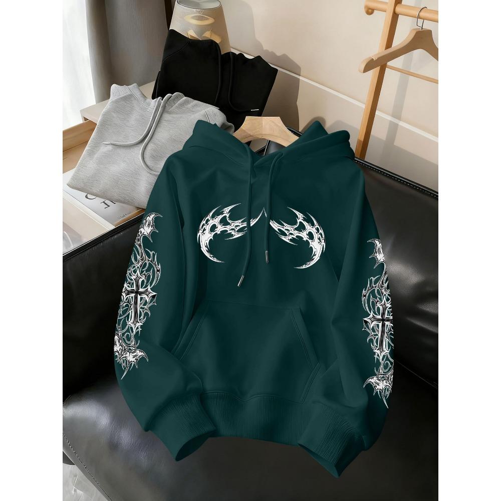 Autumn and Winter Men's European Retro Style Fashion Designer Street Wear Hooded Sweatshirt, Suitable for Daily Street Wear Casual Wear