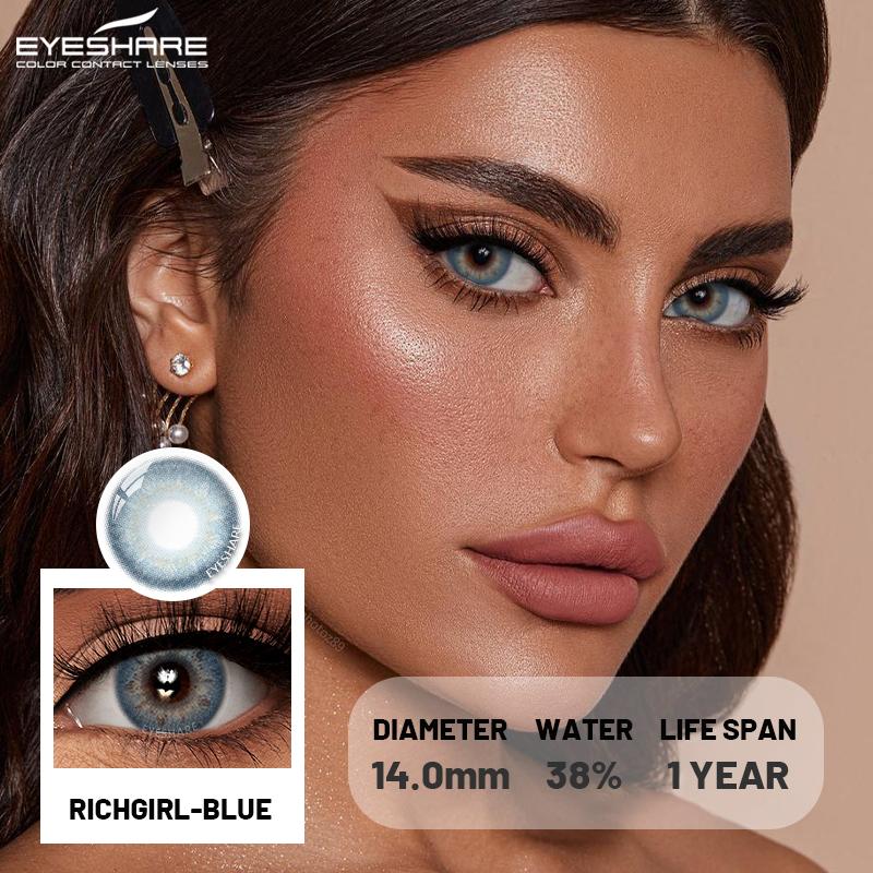 1 Pair Colored Pupils for Brown Color Eyes Green Eye Contacts Cosmetics Natural Blue Eye Lenses for Makeup Gray Pupils