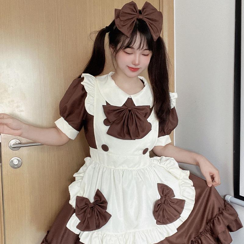 Chocolate maid cafe maid dress dress loli dress maid dress soft girl