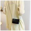 Textured Faux Leather Chain Bag for Women Trendy Shoulder Crossbody Purse