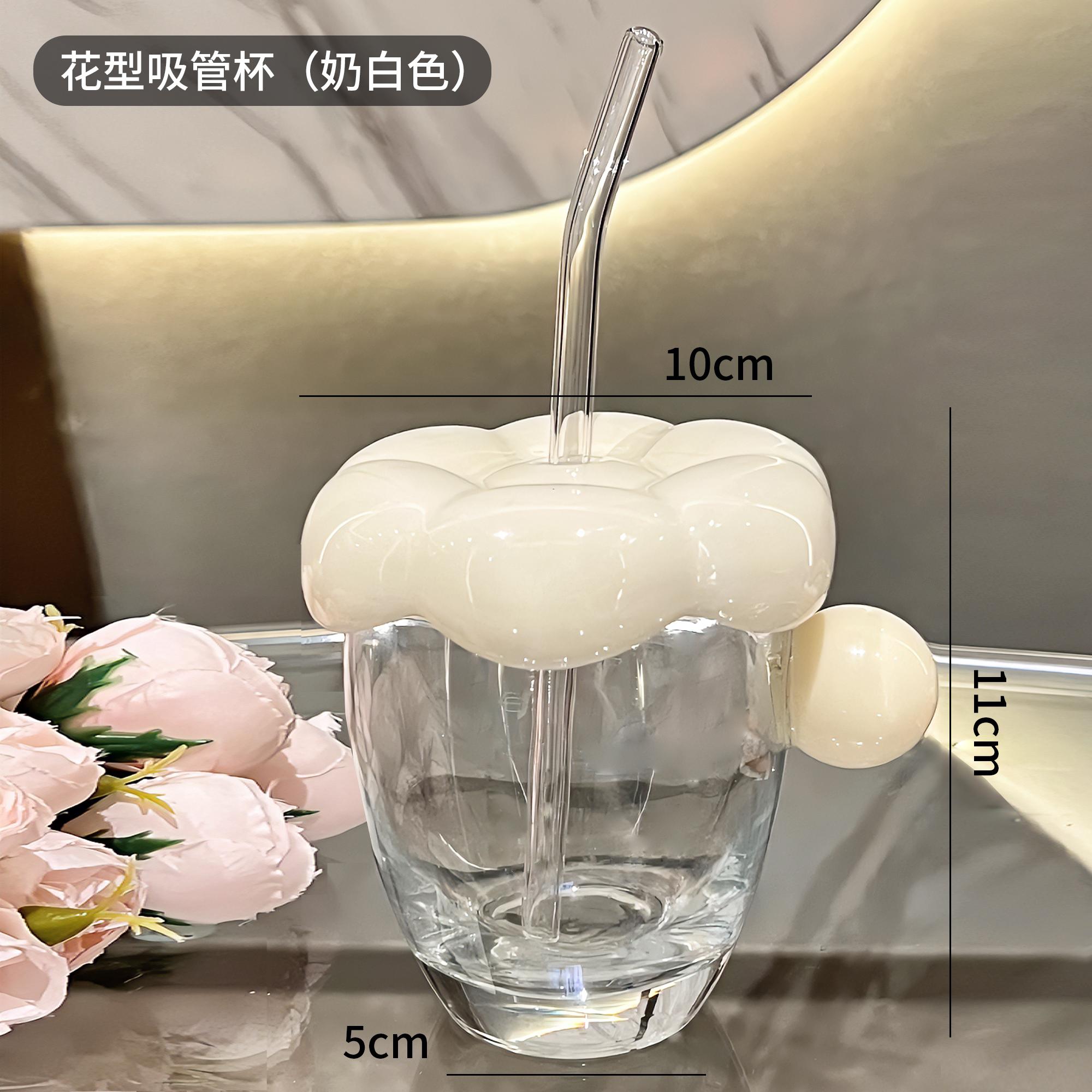 

Прозрачные стеклянные чашки в европейском стиле для девочек и пар, кружки для питья воды, стеклянные кружки, офисные соломинки, кофейные кружки, новые модели 2024 года 300ML