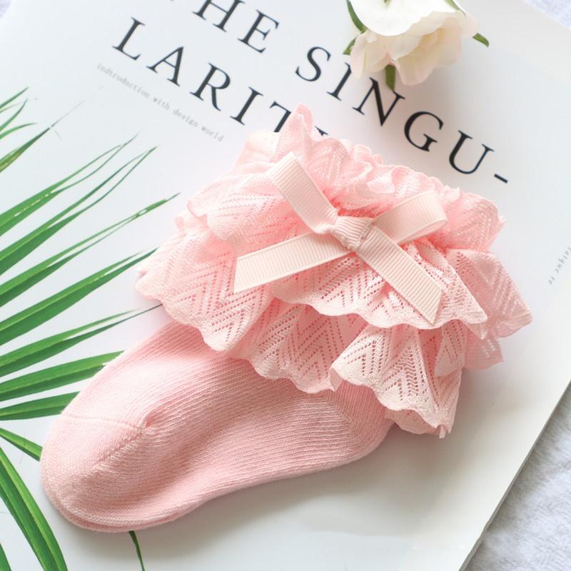 Baby Girls Lace Socks Newborn Cotton Baby Socks for Girls Solid Princess Style Infant Baby Girls Clothes Accessories