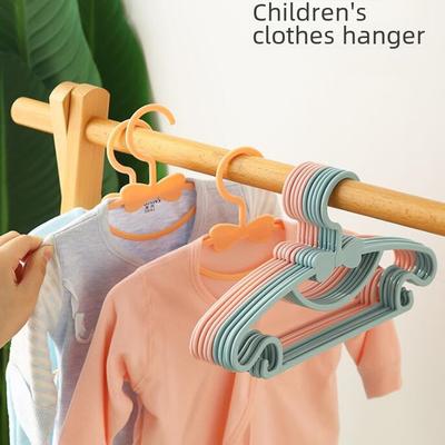 1PCS Children's Bow Anti-slip Hangers Household Baby Hangers Adjustable Multifunctional Plastic Dryi