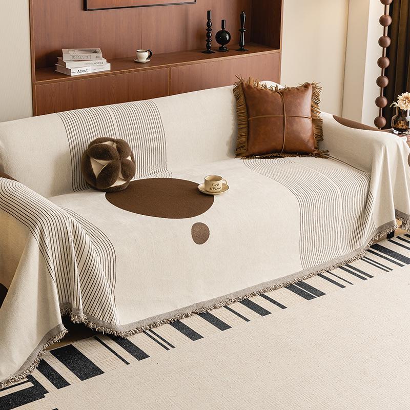 Luxurious Non-Slip Summer Chenille Sofa Cover - Dust-Resistant Full Wrap Pad