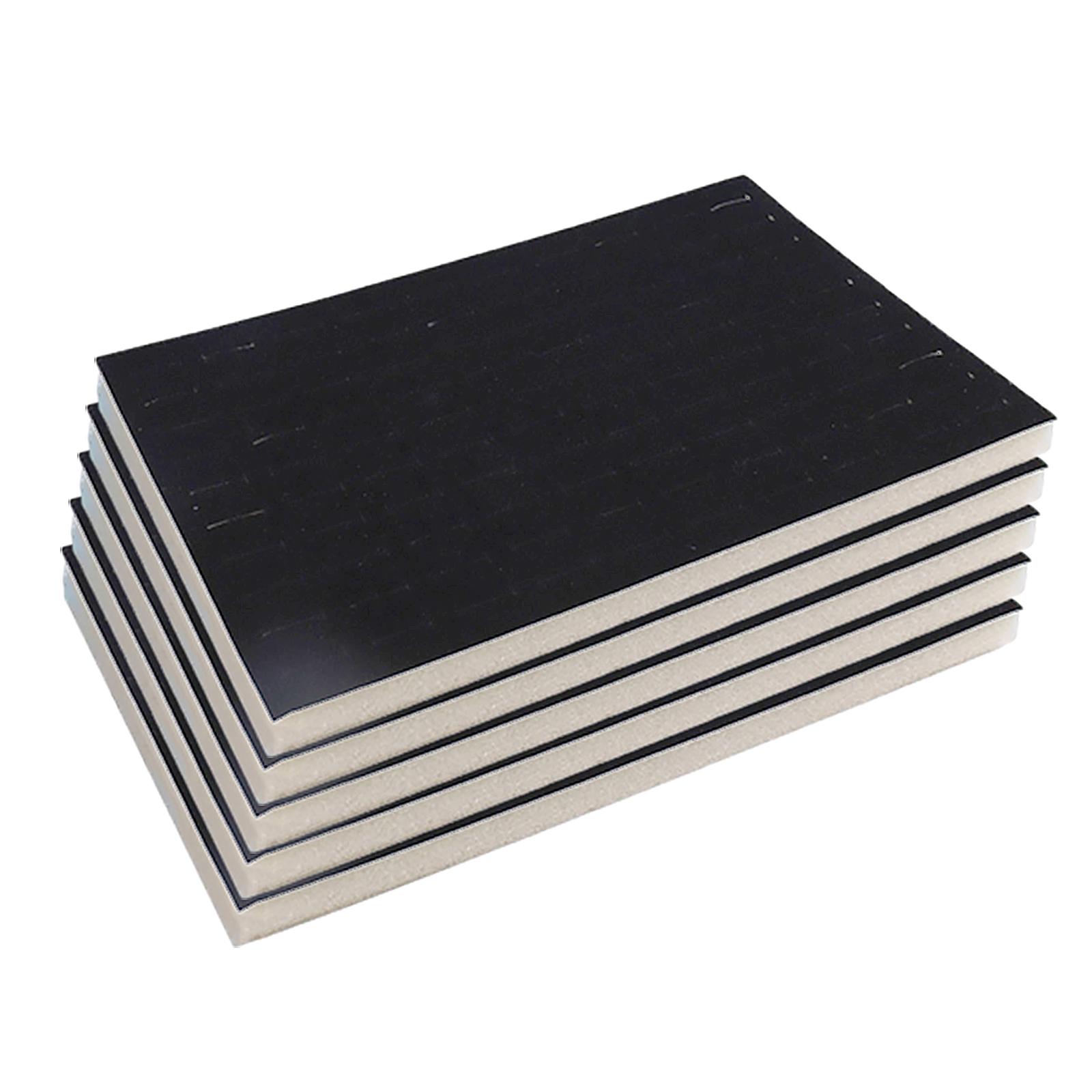 

Стильный набор из 5 пенопластовых вставок для ювелирных лотков, прочная губка, домашний аксессуар для демонстрации серег, ожерелий, колец, витрина чёрный