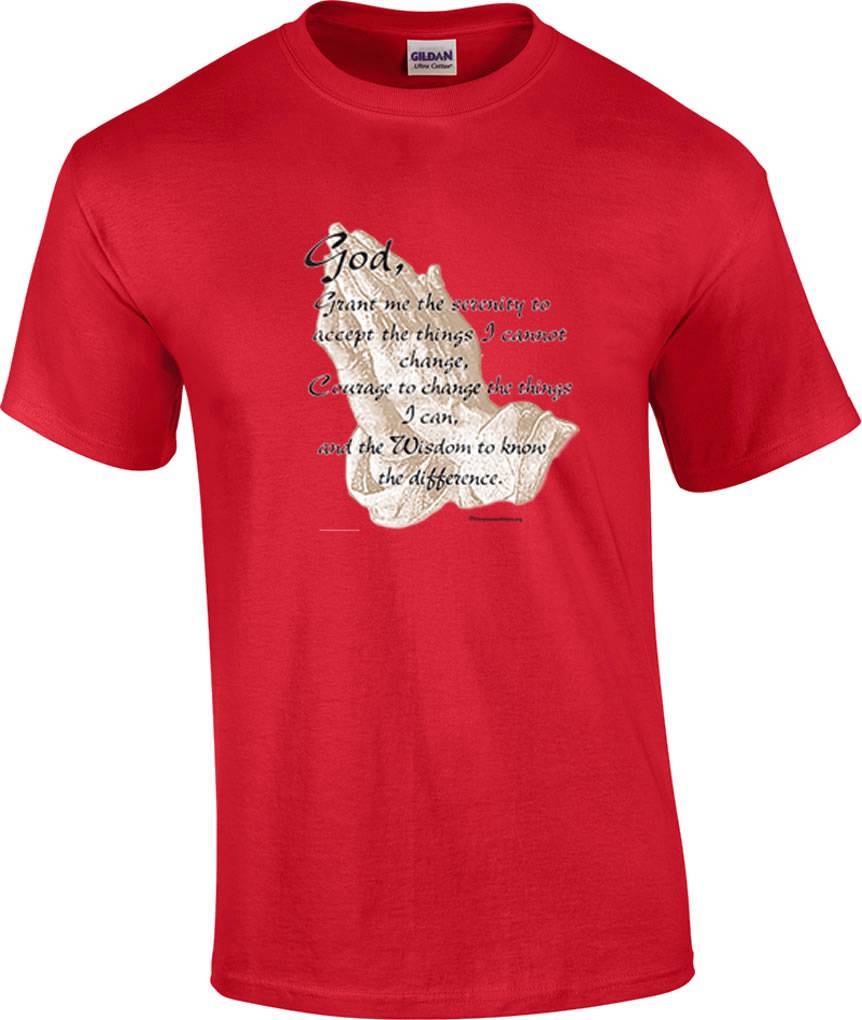 Serenity Prayer Religious Inspirational Christian T-Shirt S