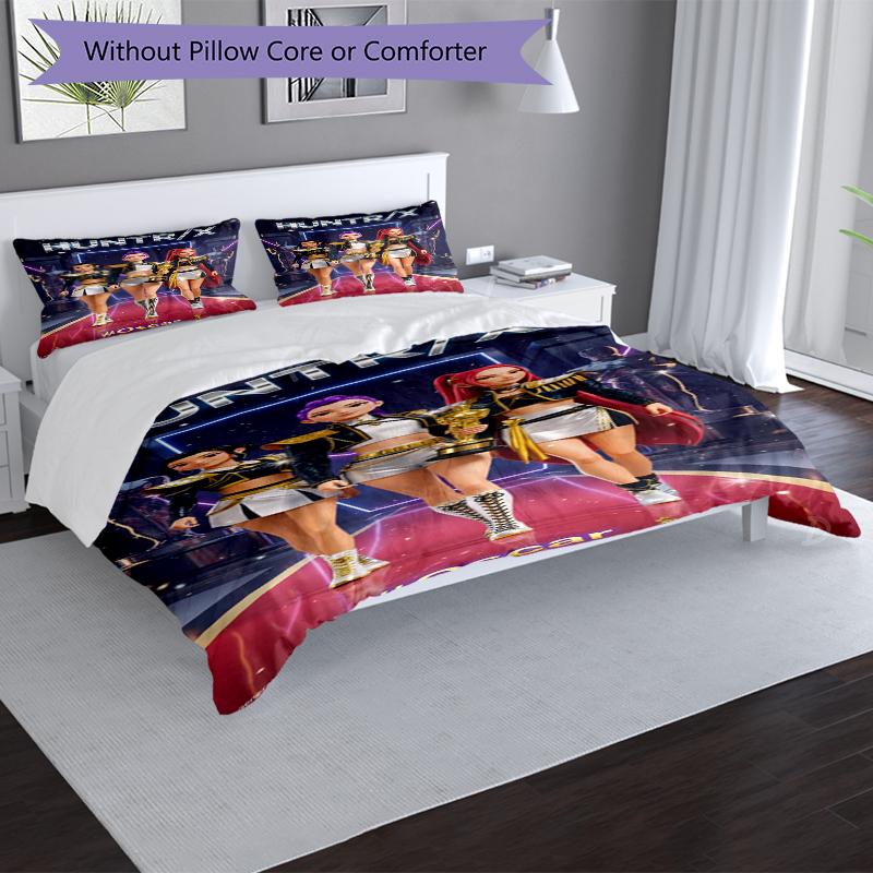 Future Fashion Show Design Bed Bedding Set 1 Duvet Cover + 2 Pillowcases Soft Breathable Household Bed Linens