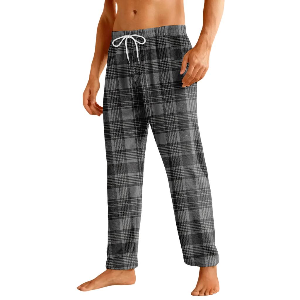 Men's Home Soft Pajama Pants Drawstring With Pockets Casual Sports Pants