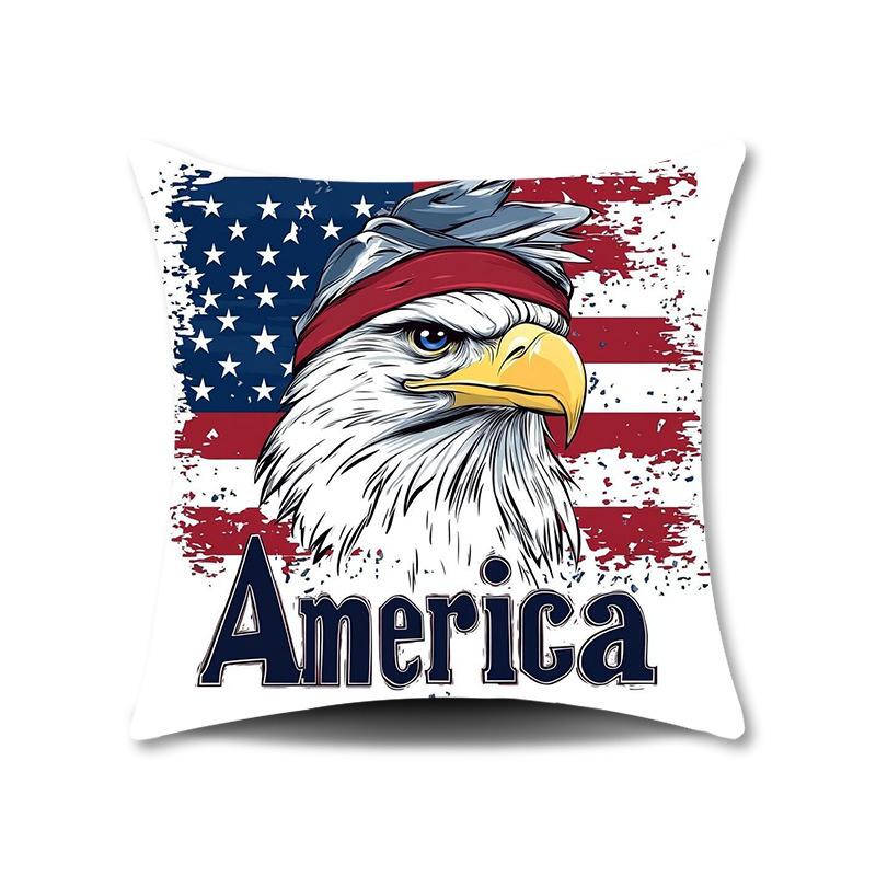 Independence Day Pillow Cover Home Sofa Bedroom Bedside Cushion Pillow Cover Flag Independence Day Series Pillow