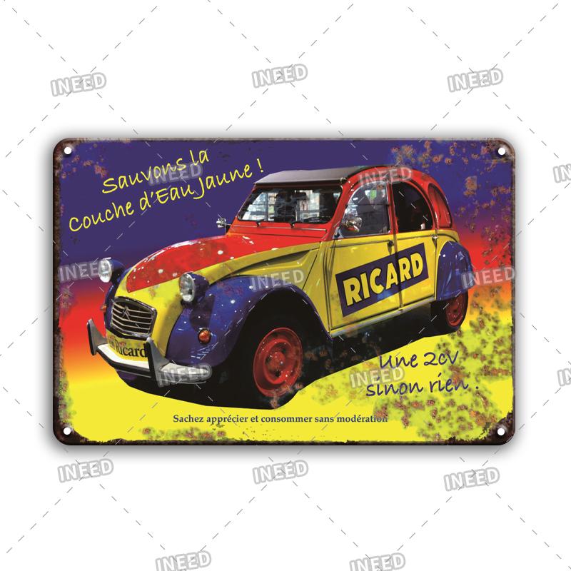 

INEED Ricard пиво ретро металлическая вывеска плакат винтажный настенный плакат жестяная вывеска декоративная настенная тарелка бар паб доска декор аксессуары 20x30cm