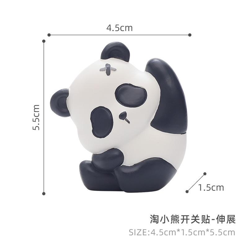 Мультяшные стерео-наклейки на Nintendo Switch с пандой, креативные декоративные наклейки, декоративная коробка для розетки/выключателя, наклейки на выключатель, пандочка