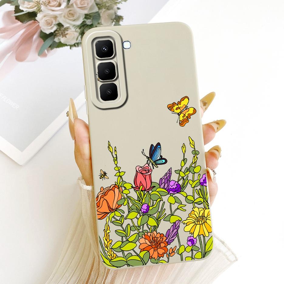 For Infinix Hot 70 5G Case X6895 X6895B Pretty Girl Sunflowers Painted Cover Soft TPU Phone Case For Infinix Hot 70 Hot70 Fundas