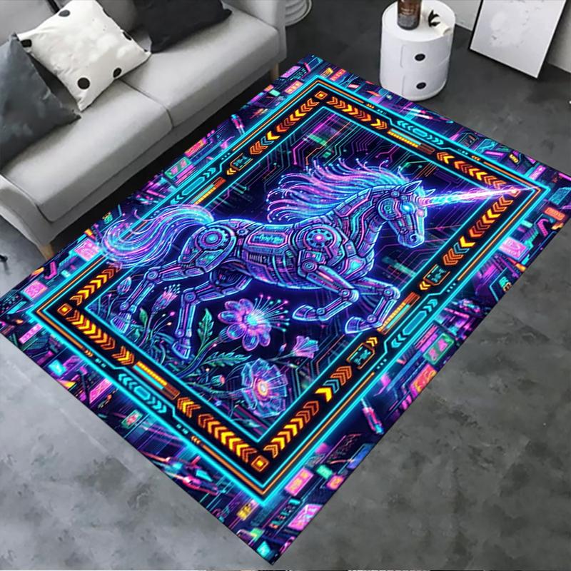 2025 New Unicorn Animal Carpet Rug for Living Room Bedroom Home Sofa Decoration,Kids play Non-slip Floor Mat142