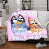 Bluey Personalized Name Blanket Throw Personalized Blanket Durable Comfort Perfect for Home Decor Sofa Bedding Picnics for All Occasions