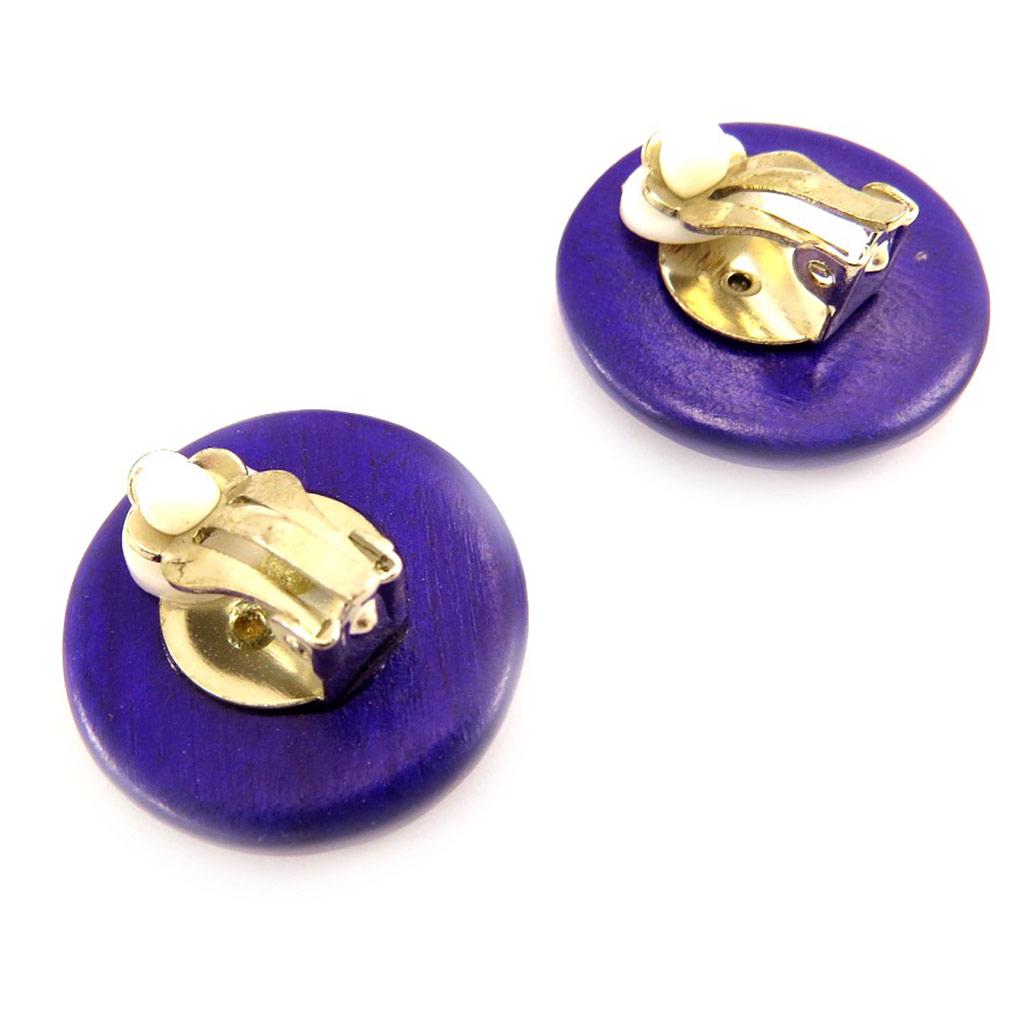 Les Trésors De Lily [L5129] - Clips 'Amazonia' Purple Wood (2.5 Cm)