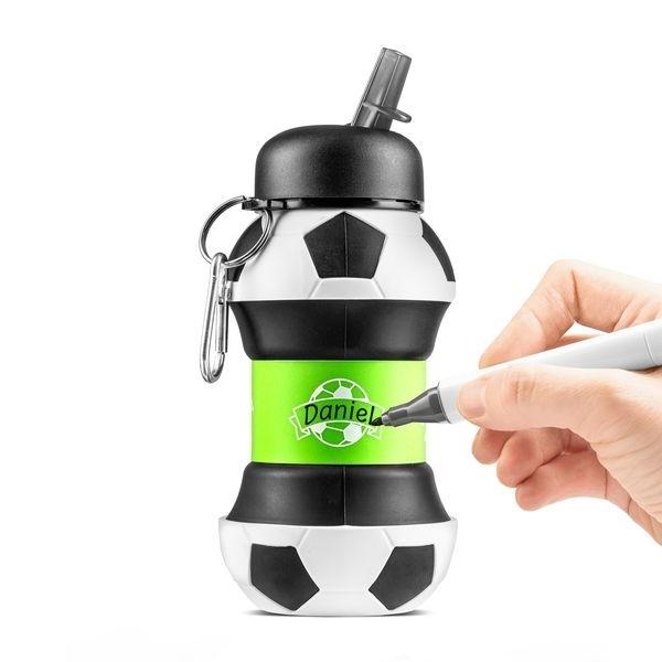 Gourde rétractable ballon de football Bouteille d'eau pliable