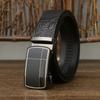 Embossed Crocodile Pattern Vegetable Tanned First Layer Cowhide Men'S Belt Genuine Leather Automatic Buckle Belt New Business Belt