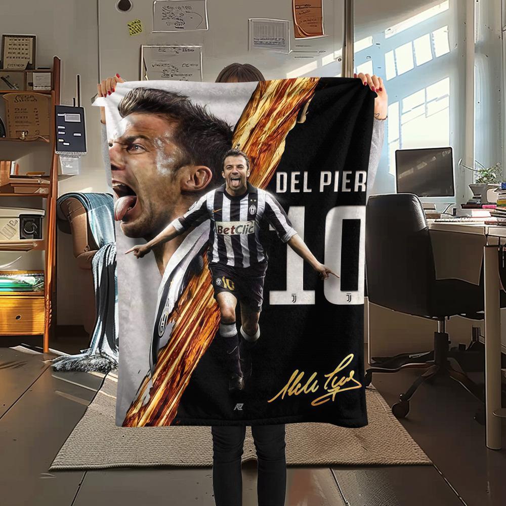 Juventus FC team Print FlAannel Blanket, High quality Comfortable for All Seasons, Home Decor, Warmth and Comfort