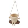 Swing Face Planter Pot Resin Cute Decorative Hanging Face Plant Pot Flower Pot for Indoor Outdoor
