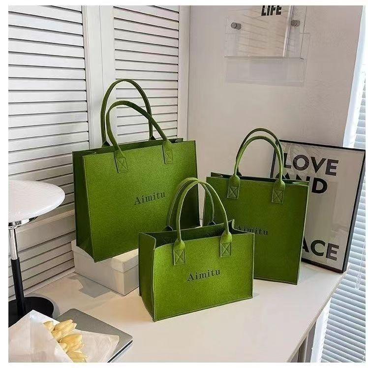 

Сумка-тоут большой вместимости из фетра и подарочная сумка 40x30x13