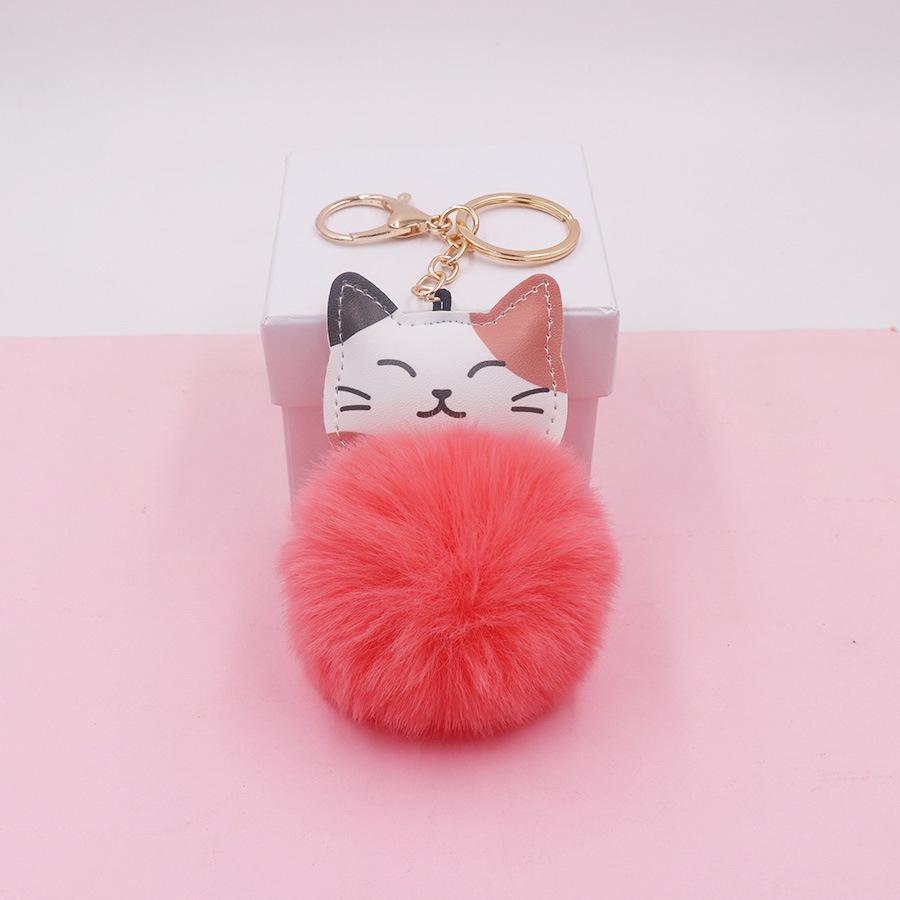 Adorable Kitten Plush Keychain - Cute Cat Figurine for Backpack or Suitcase
