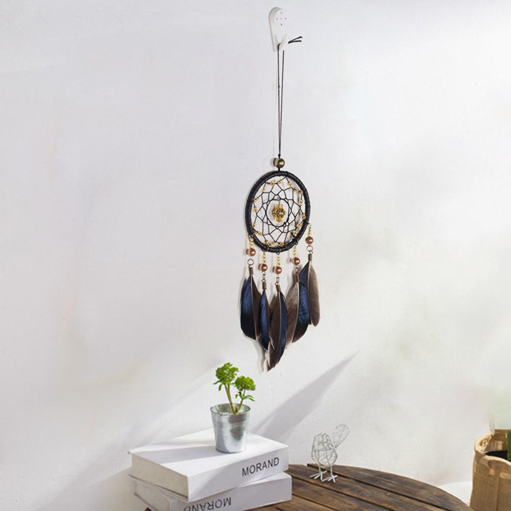 Retro Dream Catcher Pendant Feather Dreamcatcher Wall Hanging Ornaments Handmade Crafts Car Home Bedroom Mini Decoration