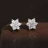 ZAKOL Exquisite Shiny Zircon Mini Flowers Stud Earrings for Women Sweet Female Pierced Ear Accessories Party Zircon
