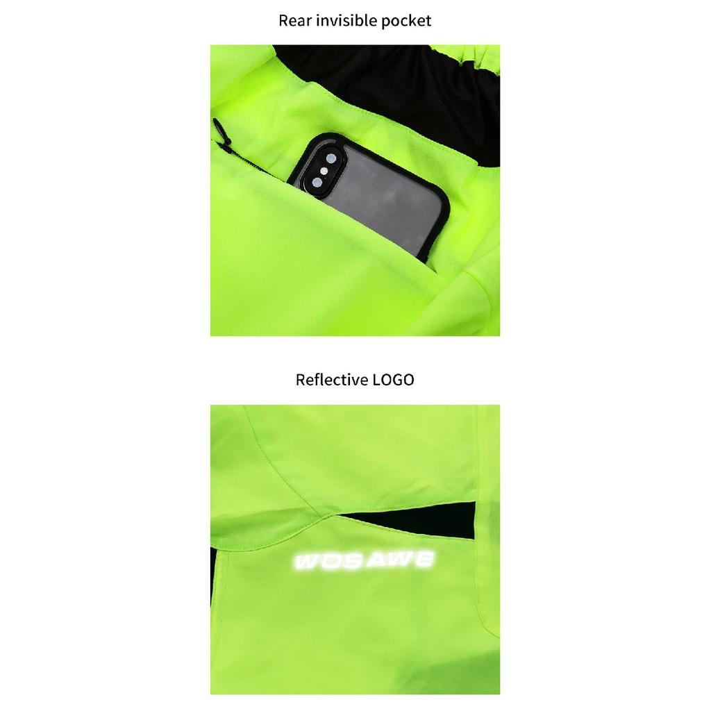 WOSAWE Men's Cycling Shorts Built-in 3D Cushion Padding Loose Fit Shockproof MTB Bike Trousers Breathable with Multi Pockets