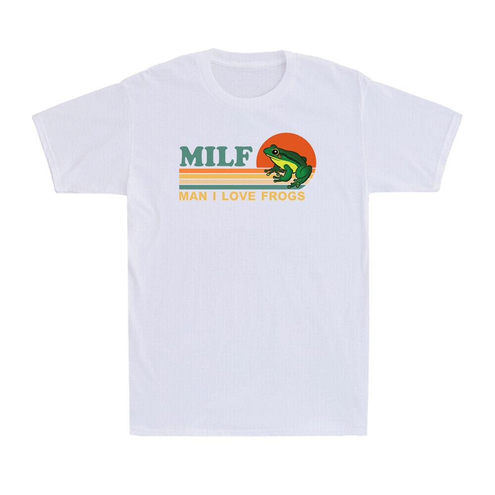 MILF Man I Love Frogs Funny Saying Frog Amphibian Lovers Vintage Men s T-Shirt XXXL
