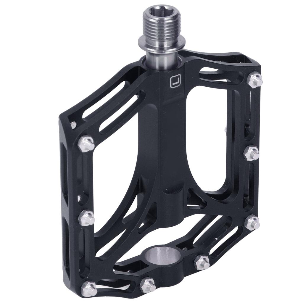 1 Pair Mountain Bike Pedals Universal Lightweight Titanium Alloy Road Bike Pedals for Road Mountain BMX MTB Bike Black
