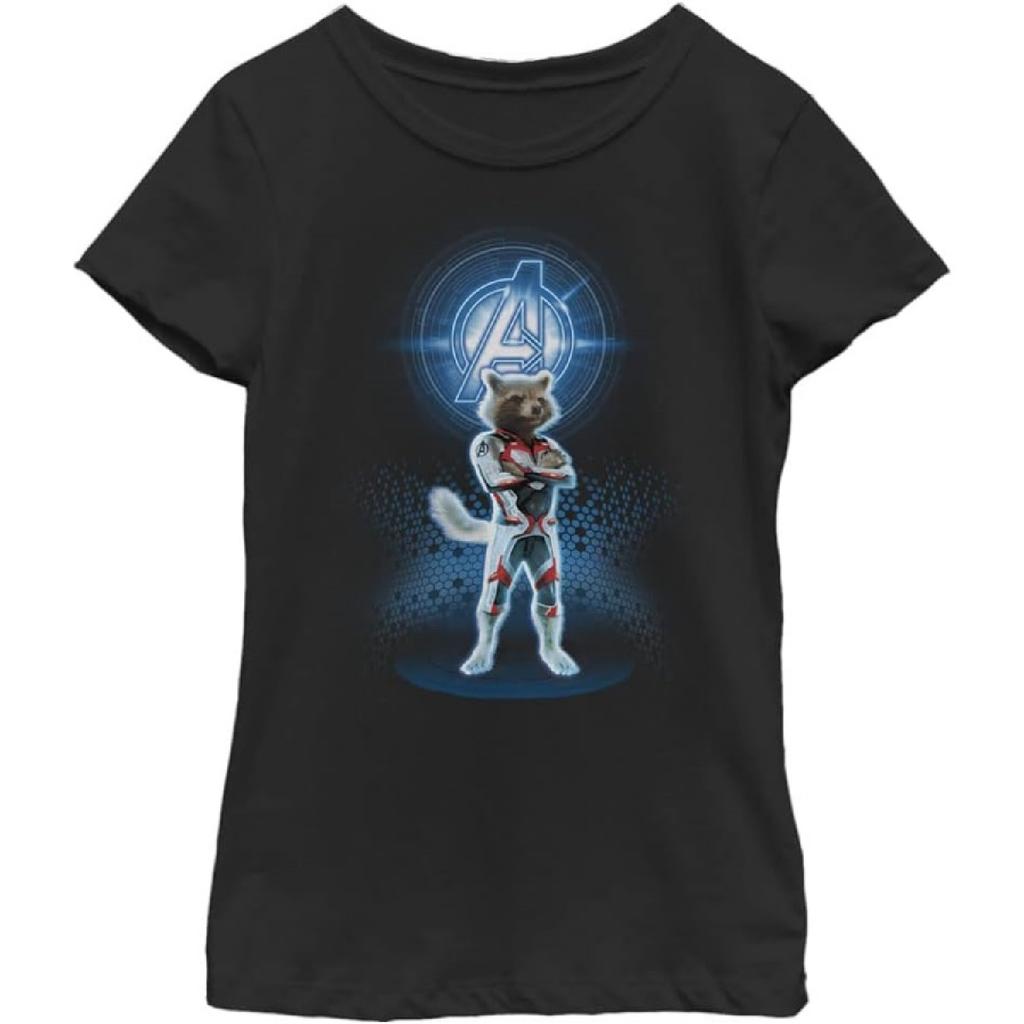 Marvel Girl's Avenger Raccoon T-Shirt