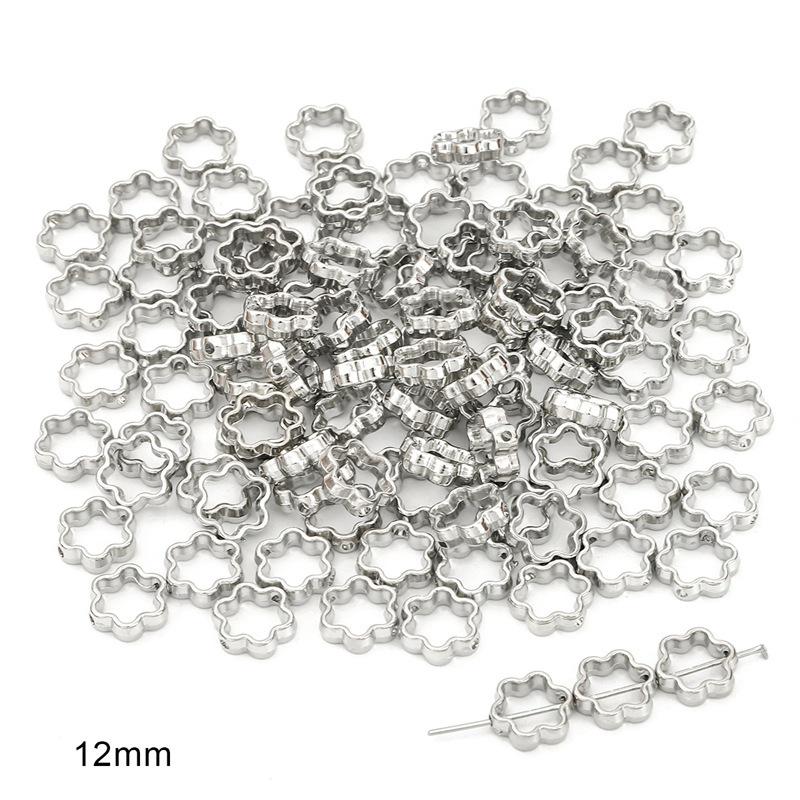 Multi-Size Electroplated CCB Plastic Large-Hole Beads for DIY Jewelry Crafting