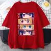 New Anime Eyes Graphic Print T Shirt Women Summer Casual Round Neck Loose Tees Streetwear Fashion Anime Harajuku T-shirts