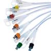 Sterile Silicone Foley Catheter: Double/Triple Lumen with Balloon Connector for Male/Female Bladder Irrigation and Drainage Bag