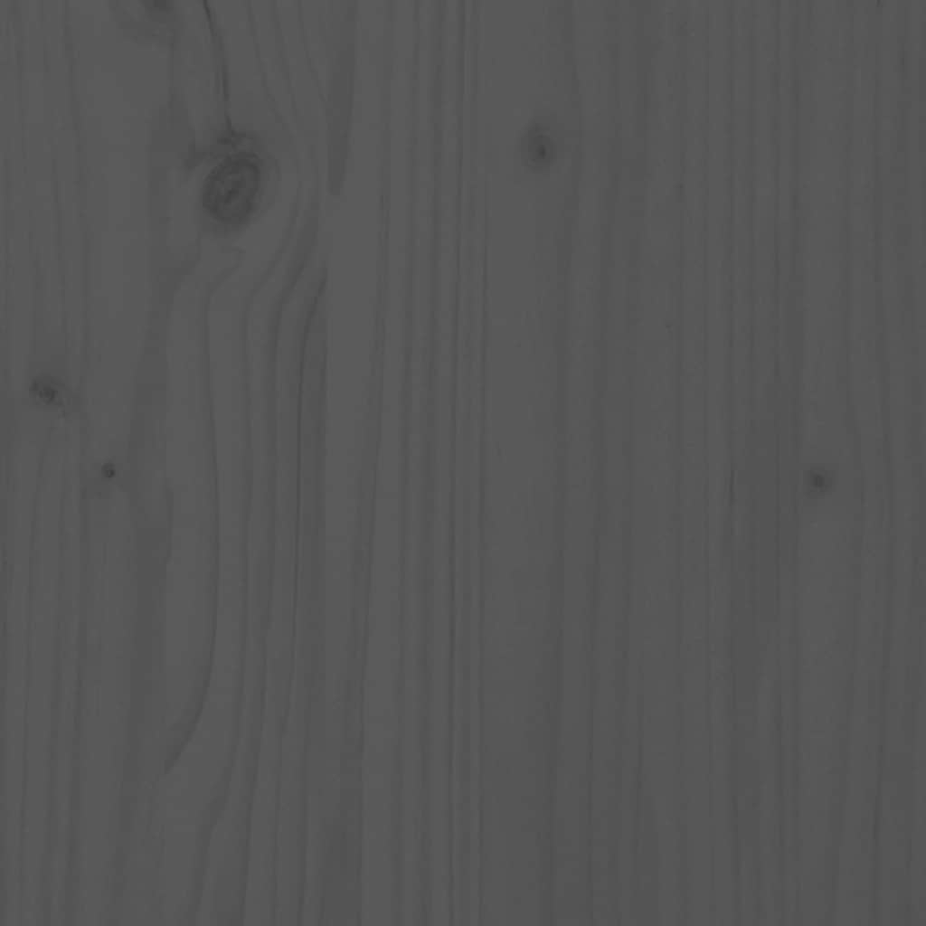 Vidaxl Wezgłowie Łóżka, Szare, 122,5X3X80,5 Cm, Lite Drewno Sosnowe