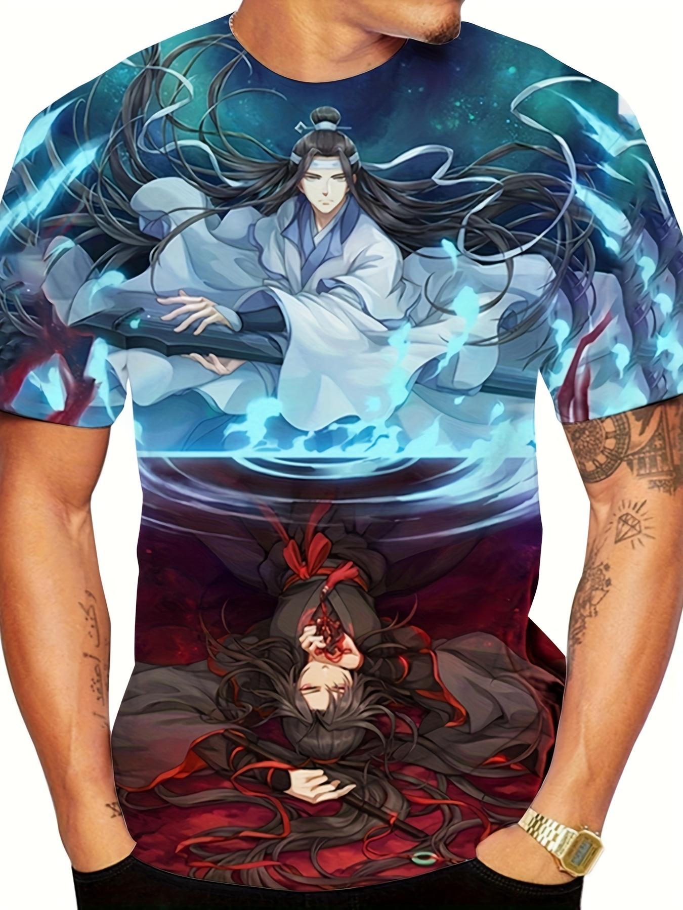 3D Printed Chinese Martial Arts Cartoon T-Shirt - Full Body Heat Transfer Printing S