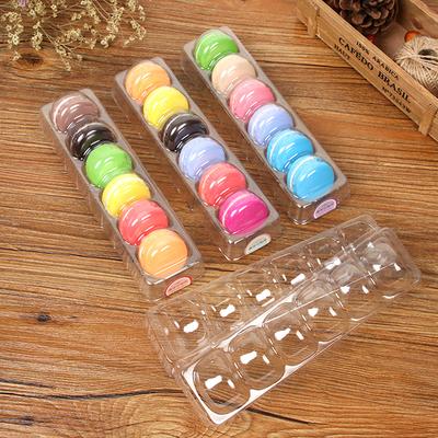 5 cajas transparentes para macarrones, para empaquetar pasteles, postres y pasteles, para exhibir cumpleaños, fiestas, postres, decoración, capacidad para 6 macarrones
